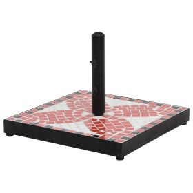 Base de sombrilla cuadrada color terracota y blanco 12 kg en Bases para sombrillas | Comprar online en Foru.es