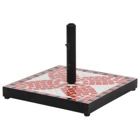 Base de sombrilla cuadrada color terracota y blanco 12 kg en Bases para sombrillas | Comprar online en Foru.es