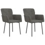 Sillas de comedor 2 unidades terciopelo gris oscuro de vidaXL, Sillas de comedor - Ref: Foro24-344780, Precio: 156,25 €, Desc...