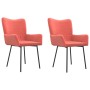 Sillas de comedor 2 unidades terciopelo rosa de vidaXL, Sillas de comedor - Ref: Foro24-344802, Precio: 112,74 €, Descuento: %