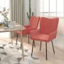 Sillas de comedor 2 unidades terciopelo rosa de vidaXL, Sillas de comedor - Ref: Foro24-344802, Precio: 112,74 €, Descuento: %