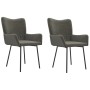 Sillas de comedor 2 unidades terciopelo gris oscuro de vidaXL, Sillas de comedor - Ref: Foro24-344887, Precio: 112,20 €, Desc...