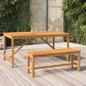 Banco de jardín madera maciza de acacia 110 cm en Bancos de jardín | Comprar online en Foru.es