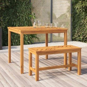 Mesa de comedor de jardín madera maciza de acacia 90x90x74 cm en Mesas de jardín | Comprar online en Foru.es
