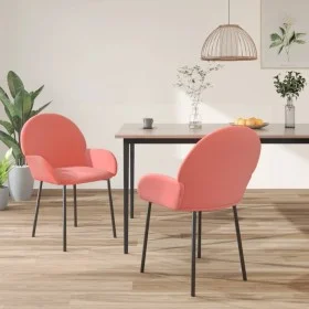Sillas de comedor 2 unidades terciopelo rosa de vidaXL, Sillas de comedor - Ref: Foro24-344767, Precio: 135,77 €, Descuento: %