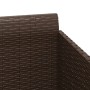 Tumbona con cojines ratán sintético marrón 182x118x63 cm en Camas para exterior | Comprar online en Foru.es