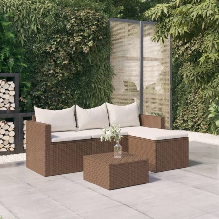 Set muebles de jardín ratán sintético marrón en Conjuntos de jardín | Comprar online en Foru.es
