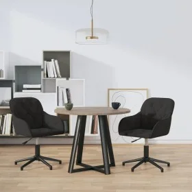 Sillas de comedor giratorias 2 uds terciopelo negro de vidaXL, Sillas de comedor - Ref: Foro24-3103383, Precio: 171,71 €, Des...