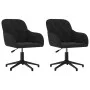 Sillas de comedor giratorias 2 uds terciopelo negro de vidaXL, Sillas de comedor - Ref: Foro24-3103383, Precio: 171,71 €, Des...