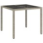 Mesa de comedor de jardín Gris 90 x 90 x 75 cm ratán sintético en Mesas de jardín | Comprar online en Foru.es