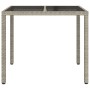 Mesa de comedor de jardín Gris 90 x 90 x 75 cm ratán sintético en Mesas de jardín | Comprar online en Foru.es