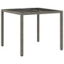 Mesa de comedor de jardín Gris 90 x 90 x 75 cm ratán sintético en Mesas de jardín | Comprar online en Foru.es