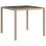Mesa de comedor de jardín Beige 90 x 90 x 75 cm ratán sintético en Mesas de jardín | Comprar online en Foru.es