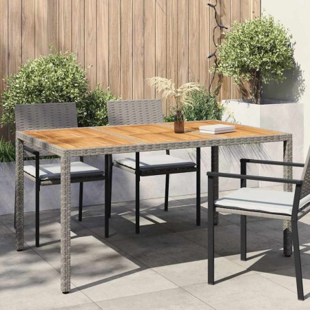 Mesa de comedor de jardín Gris 150 x 90 x 75 cm ratán sintético en Mesas de jardín | Comprar online en Foru.es