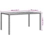Mesa de comedor de jardín Gris 150 x 90 x 75 cm ratán sintético en Mesas de jardín | Comprar online en Foru.es