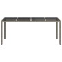 Mesa de comedor de jardín Gris 190 x 90 x 75 cm ratán sintético en Mesas de jardín | Comprar online en Foru.es
