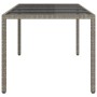Mesa de comedor de jardín Gris 190 x 90 x 75 cm ratán sintético en Mesas de jardín | Comprar online en Foru.es