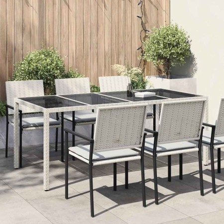 Mesa de comedor de jardín 190 x 90 x 75 cm ratán sintético en Mesas de jardín | Comprar online en Foru.es