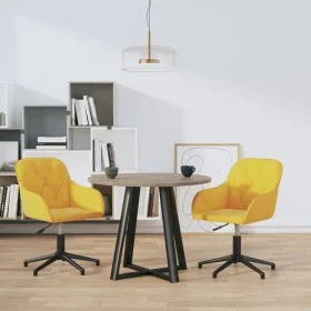 Swivel dining chairs 2 pcs yellow velvet by vidaXL, dining chairs - Ref: Foro24-3103384, Price: 145,91 €, Discount: %