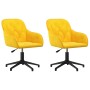 Sillas de comedor giratorias 2 uds terciopelo amarillo de vidaXL, Sillas de comedor - Ref: Foro24-3103384, Precio: 151,58 €, ...