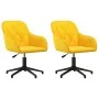 Sillas de comedor giratorias 2 uds terciopelo amarillo de vidaXL, Sillas de comedor - Ref: Foro24-3103384, Precio: 145,91 €, ...