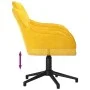 Sillas de comedor giratorias 2 uds terciopelo amarillo de vidaXL, Sillas de comedor - Ref: Foro24-3103384, Precio: 145,91 €, ...