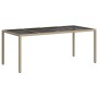 Mesa de comedor de jardín Beige 190 x 90 x 75 cm en Mesas de jardín | Comprar online en Foru.es