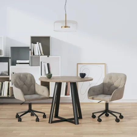 Sillas de comedor giratorias 2 uds de terciopelo gris claro de vidaXL, Sillas de comedor - Ref: Foro24-3103421, Precio: 151,8...