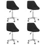 Sillas de comedor giratorias 4 unidades cuero sintético negro de vidaXL, Sillas de comedor - Ref: Foro24-3088666, Precio: 267...