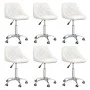 Sillas de comedor giratorias 6 uds cuero sintético blanco de vidaXL, Sillas de comedor - Ref: Foro24-3088675, Precio: 380,74 ...