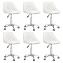Sillas de comedor giratorias 6 uds cuero sintético blanco de vidaXL, Sillas de comedor - Ref: Foro24-3088675, Precio: 387,88 ...