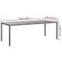 Mesa de comedor de jardín Gris 250 x 100 x 75 cm en Mesas de jardín | Comprar online en Foru.es