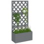 Jardinera con enrejado gris WPC 65x33x135 cm en Macetas y jardineras | Comprar online en Foru.es