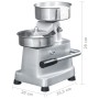 Prensa de hamburguesas y 500 papeles para separar aluminio 13cm de vidaXL, Herramientas y utensilios de cocina - Ref: Foro24-...