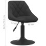 Silla de comedor de terciopelo negro de vidaXL, Sillas de comedor - Ref: Foro24-3088810, Precio: 83,55 €, Descuento: %