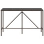 Mesa alta bar superficie vidrio ratán PE marrón 180x70x110 cm en Mesas de jardín | Comprar online en Foru.es