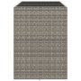 Mesa alta bar con superficie vidrio ratán PE gris 145x80x110 cm en Mesas de jardín | Comprar online en Foru.es