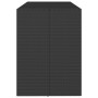 Mesa alta bar ratán PE y superficie vidrio negro 185x80x110 cm en Mesas de jardín | Comprar online en Foru.es