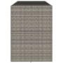 Mesa alta bar con superficie vidrio ratán PE gris 185x80x110 cm en Mesas de jardín | Comprar online en Foru.es
