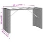 Mesa alta bar con superficie vidrio ratán PE gris 185x80x110 cm en Mesas de jardín | Comprar online en Foru.es