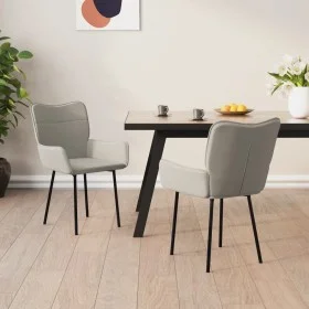 Sillas de comedor 2 unidades terciopelo gris claro de vidaXL, Sillas de comedor - Ref: Foro24-344820, Precio: 136,34 €, Descu...