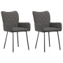 Sillas de comedor 2 unidades tela gris oscuro de vidaXL, Sillas de comedor - Ref: Foro24-344832, Precio: 131,15 €, Descuento: %