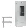 Horno ahumador de barbacoa con mesa acero galvanizado de vidaXL, Barbacoas - Ref: Foro24-3187615, Precio: 240,34 €, Descuento: %