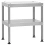 Horno ahumador de barbacoa con mesa acero galvanizado de vidaXL, Barbacoas - Ref: Foro24-3187615, Precio: 240,34 €, Descuento: %