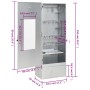 Horno ahumador de barbacoa con mesa acero galvanizado de vidaXL, Barbacoas - Ref: Foro24-3187615, Precio: 213,38 €, Descuento: %