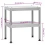 Horno ahumador de barbacoa con mesa acero galvanizado de vidaXL, Barbacoas - Ref: Foro24-3187615, Precio: 240,34 €, Descuento: %