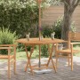Mesa de jardín plegable madera maciza de teca 110x110x75 cm en Mesas de jardín | Comprar online en Foru.es