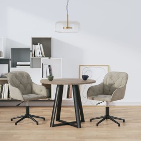 Sillas de comedor giratorias 2 uds de terciopelo gris claro de vidaXL, Sillas de comedor - Ref: Foro24-3103377, Precio: 160,9...