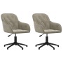 Sillas de comedor giratorias 2 uds de terciopelo gris claro de vidaXL, Sillas de comedor - Ref: Foro24-3103377, Precio: 160,9...