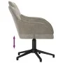 2 Stück drehbare Esszimmerstühle aus hellgrauem Samt von vidaXL, Essstühle - Ref: Foro24-3103377, Preis: 152,12 €, Rabatt: %
